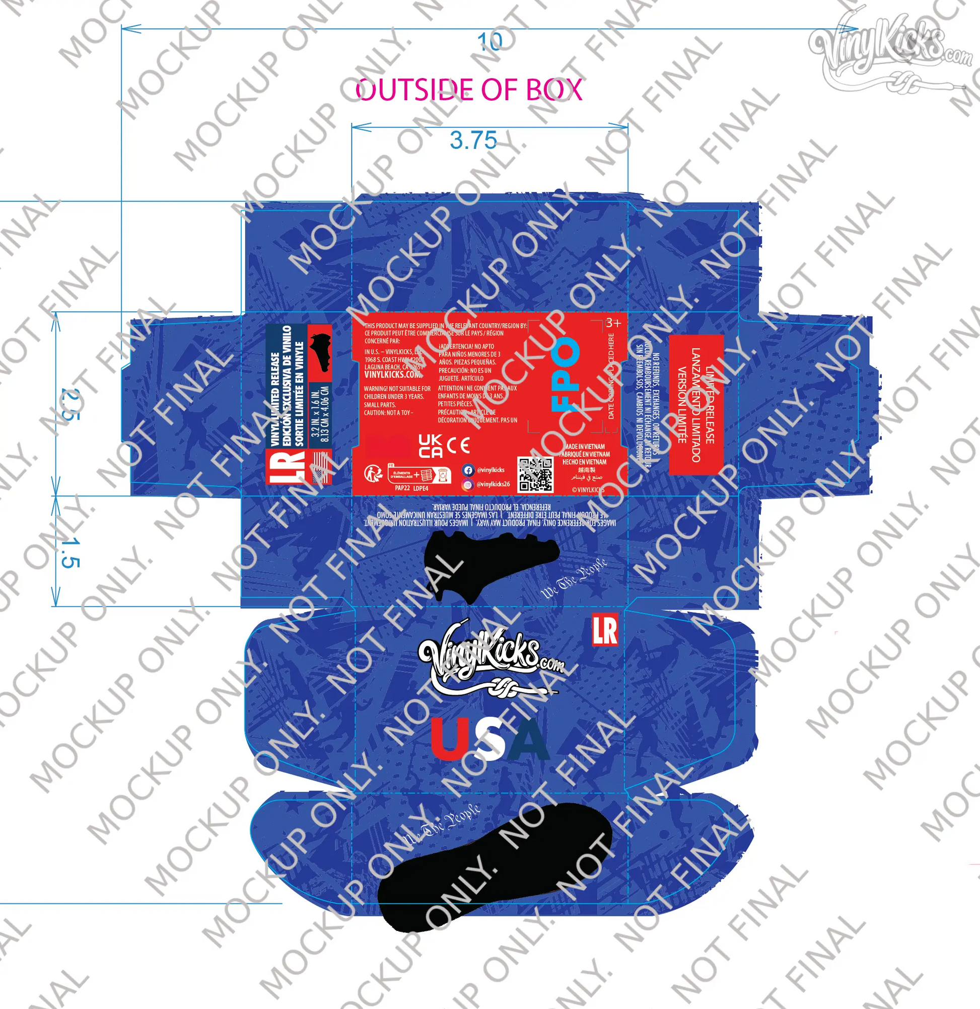 Limited Release:  USA Souvenir Collectible & Bag Charm VinylKicks.com